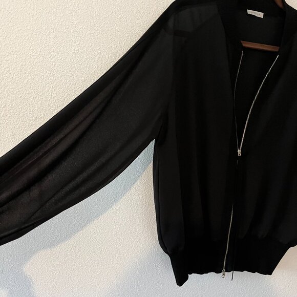 MARELLA Black Zip -up Bomber  Jacket - Picture 3 of 10